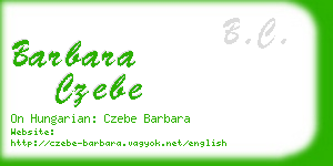 barbara czebe business card